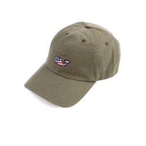Vineyard Vines Olive Cap with Embroidered Whale